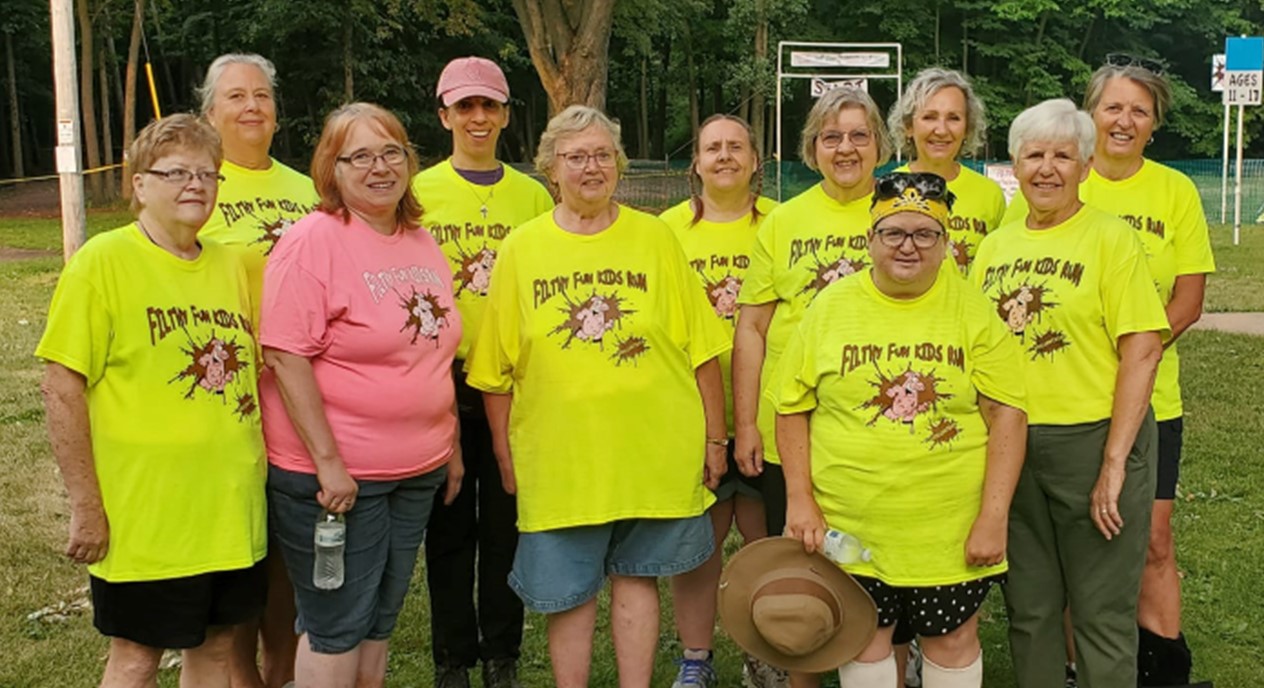 Volunteers at an event for St. Mark's Church