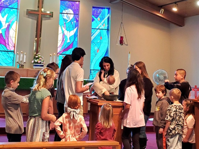 baptism at St. Mark's Lutheran Church in Neenah, WI